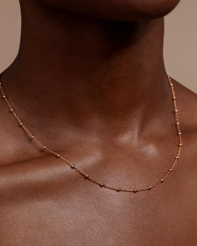 collar dorado para mujer de plata de ley de aurazzure