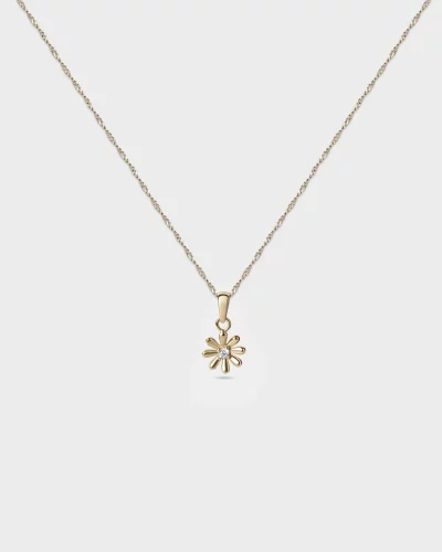 colgante flor dorado pequeño para mujer de aurazzure