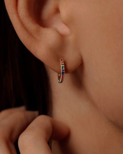 pendientes aros dorados colores mujer de aurazzure