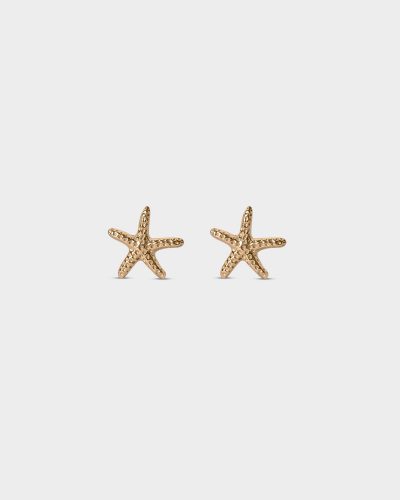 pendientes estrella de mar oro plata de mujer de aurazzure