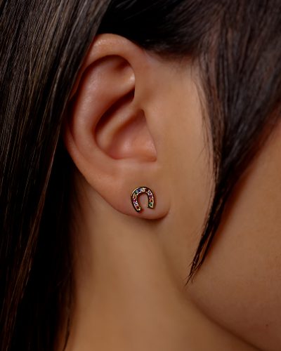 pendientes suerte herradura mujer de aurazzure