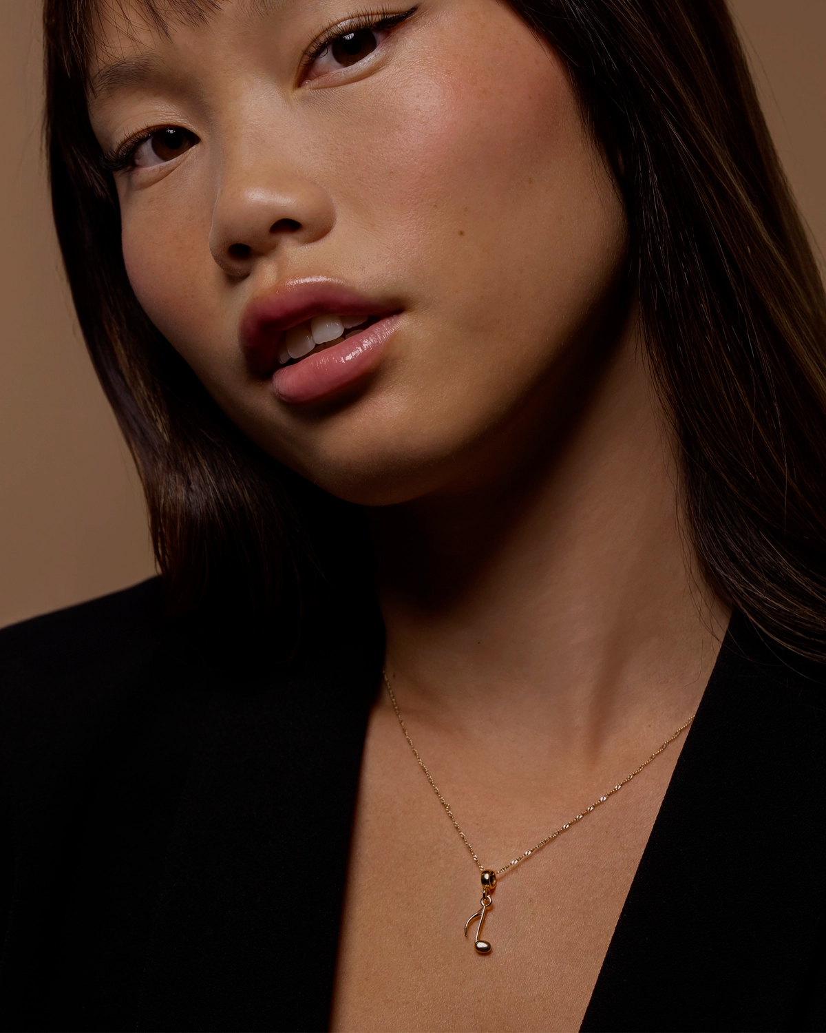 collar musica dorado mujer de aurazzure