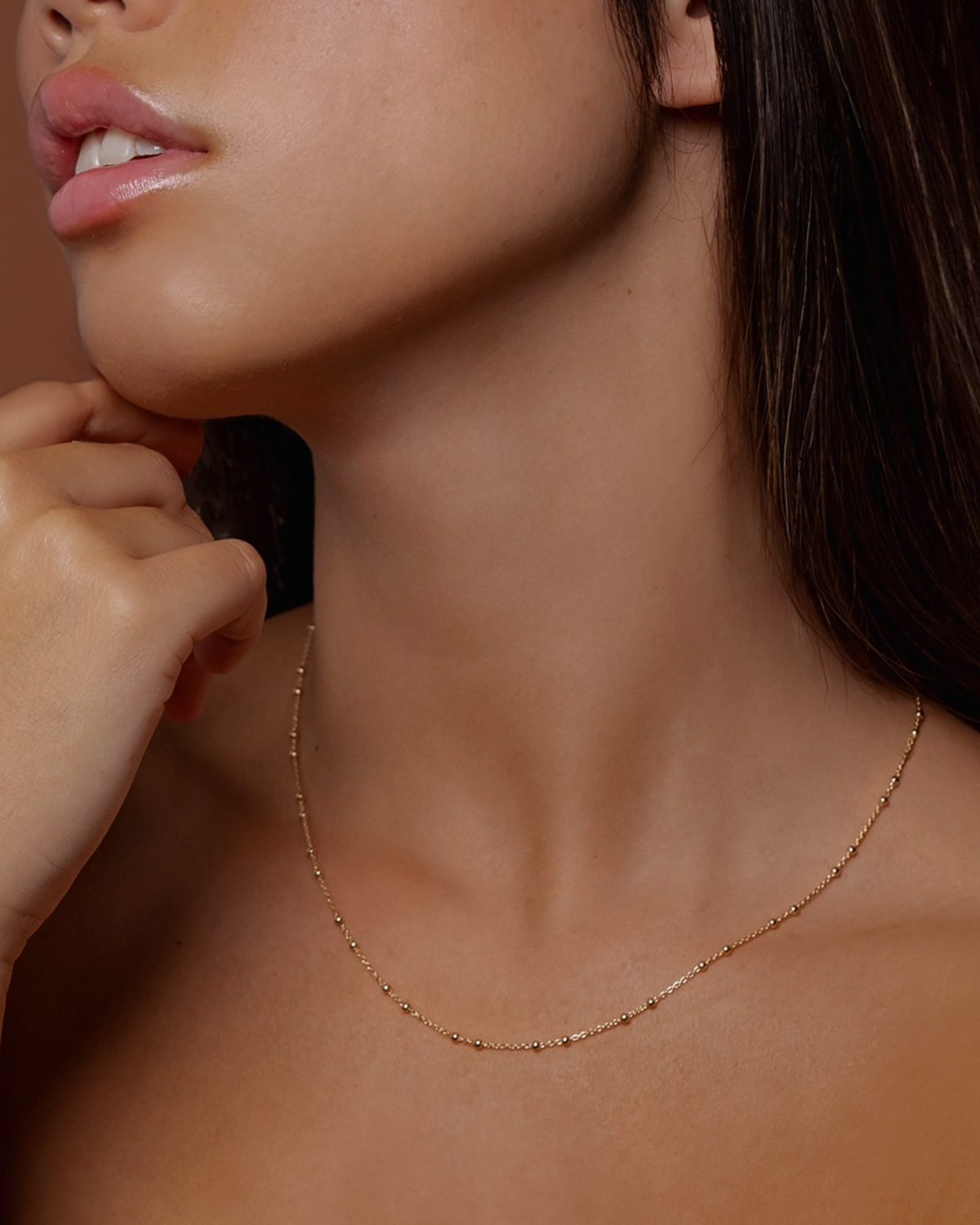 collar bolitas plata oro para mujer de aurazzure